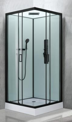 Modern Shower Room And Black Frame With Tray And Roof