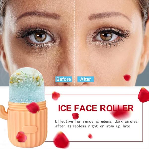 Silicone Facial Ice Roller Cooling Face Roller for Eyes and Neck Customized Color