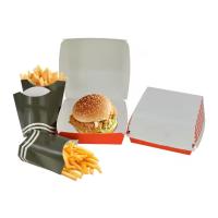 Boîtes à hamburgers imprimées sur mesure Emballages de restauration rapide biodégradables Ecologiques Contenants jetables avec un logo acceptable