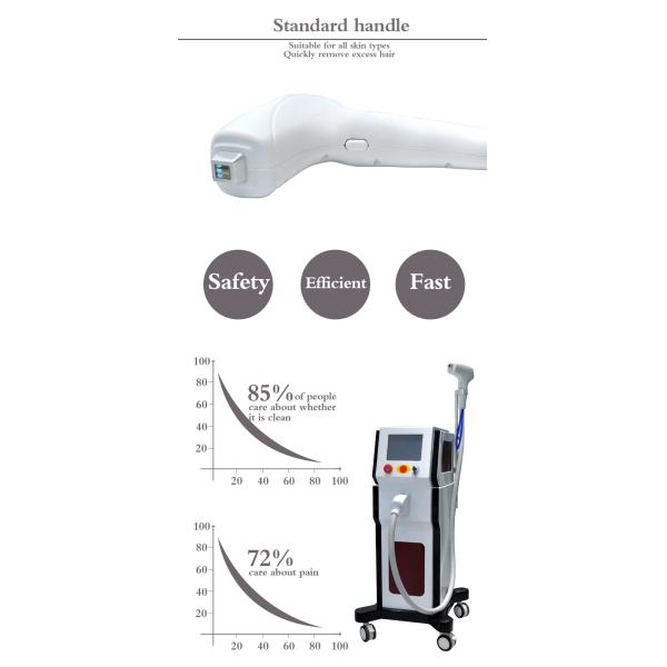 удаление волос льда машины лазера льда сопрано диода 808nm безболезненное