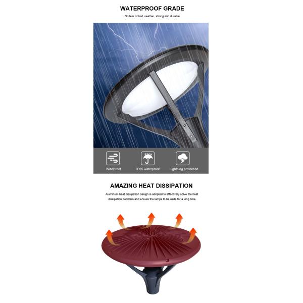 Waterproof Solar Lights Aluminum LED Outdoor Garden Lights 2700K 6500K CRI70