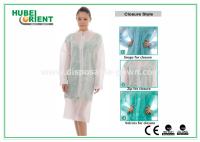 Ropa de protección de un solo uso de laboratorio con cierre por cremallera
