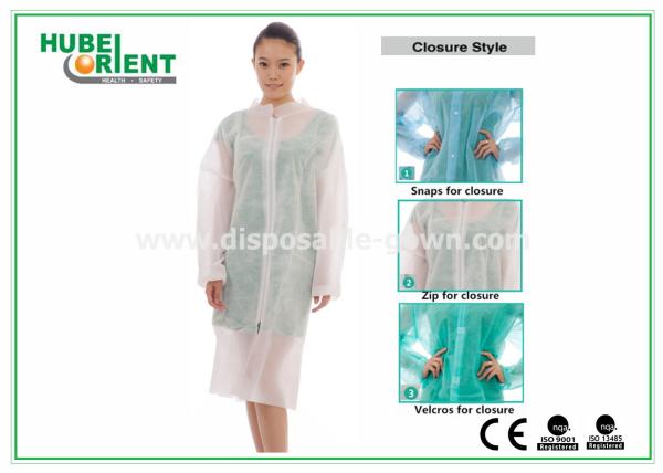 PP MP TVK Disposable Laboratory Coats With Shirt Collar