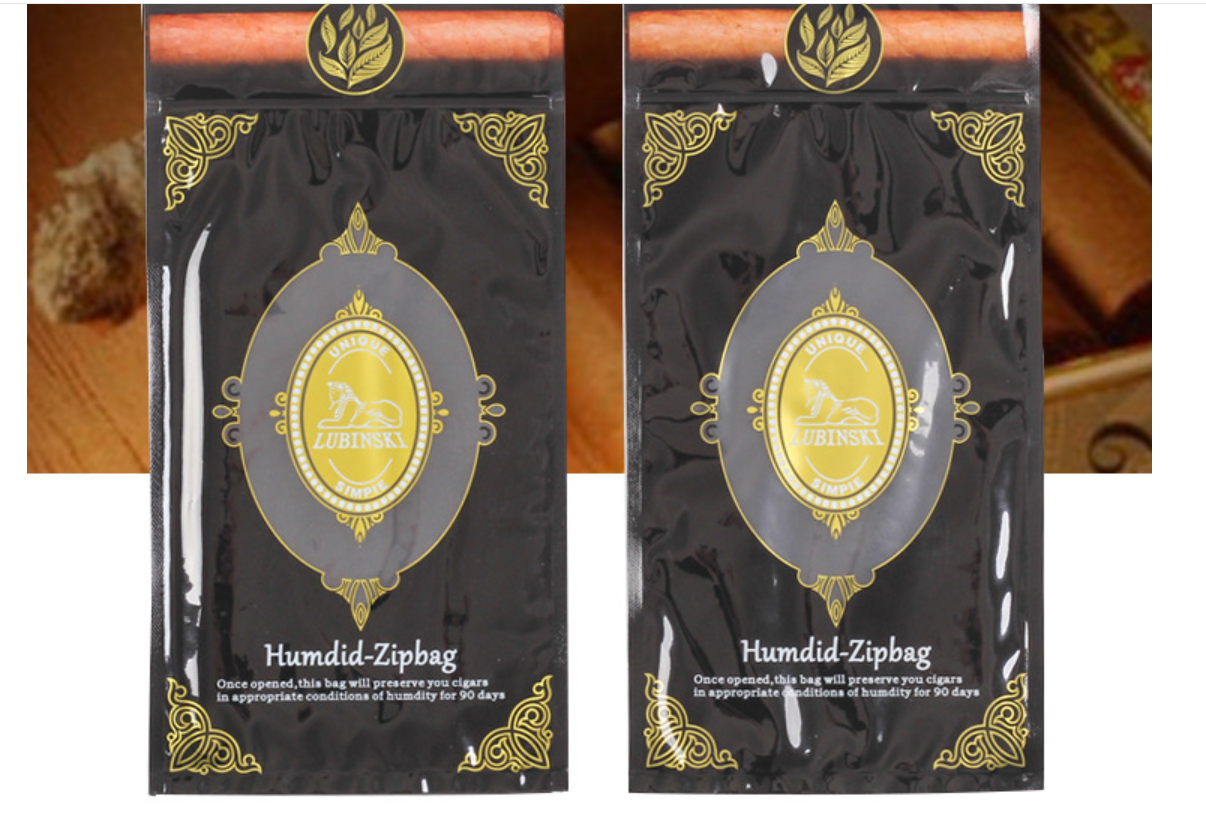 10 Colors Resealable Ziplock 4 Cigar Humidor Bags