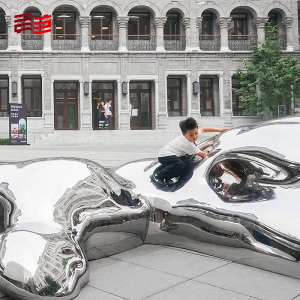 Outdoor Stainless Steel Landscape Sculptures for Customer Size Metal Art Installations