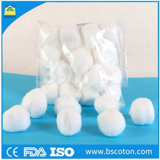 Цвет медицинского устранимого сырцового Absorbency пробирки шарика ваты высокого белый