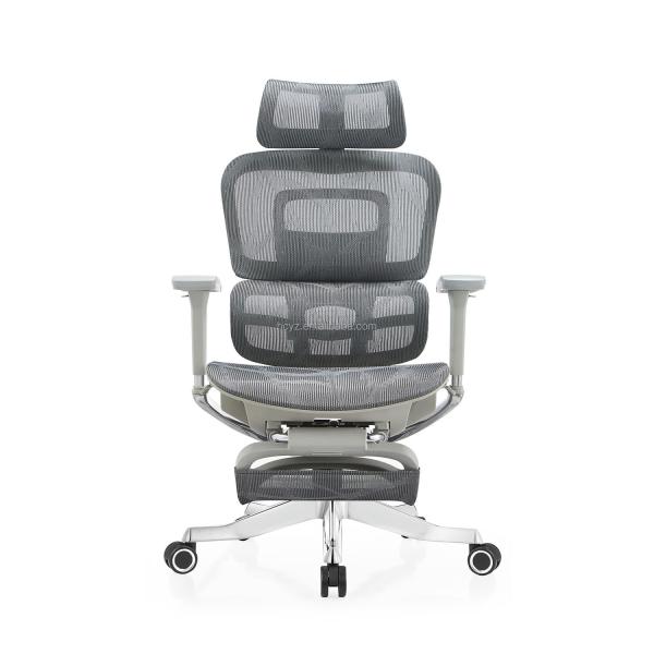 Guangdong Office Furniture Full Mesh Ergonomic Chair with Adjustable Height and Footrest