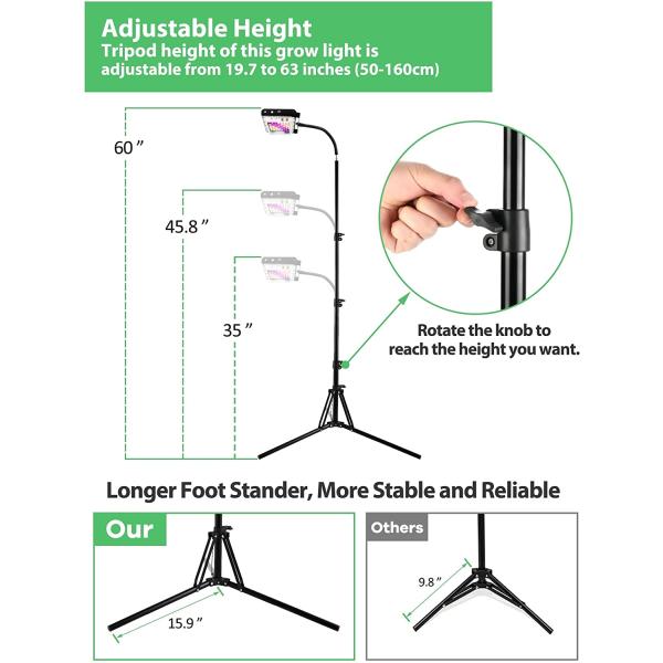 крытый полный свет стойки треноги завода лампы 15mm завода СИД спектра 30V