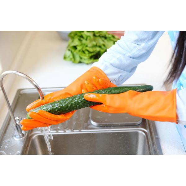 Перчатки Dishwashing домочадца 80g прокола устойчивые резиновые