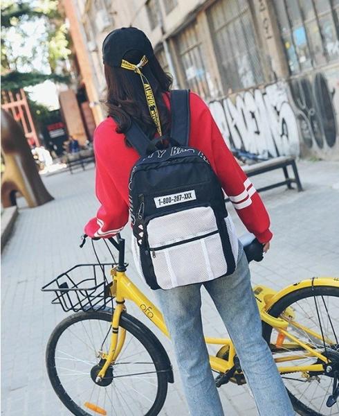 Anti - splash Korean backpack women's large-capacity travel backpack fashion academic bag
