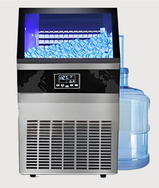 110kg commercial fully automatic small ice maker for business use, large-capacity square ice cubes, large ice maker for bars.