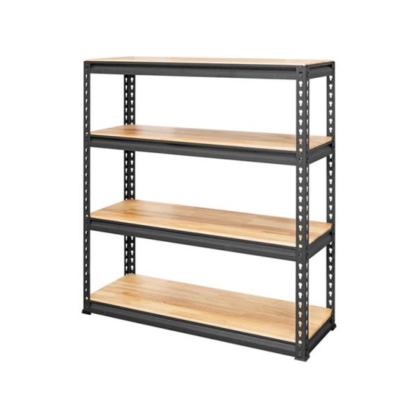Customized 5 Layer Boltless Rivet Shelving with White Laminate Particle Board Shelf