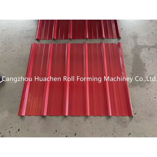 R Panel Roofing Sheet Roll Forming Machine with 45# Steel Rollers, 11 Stations, and 0.3-0.6mm Material Thickness