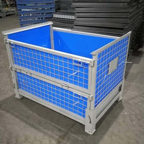 Customized Industrial Warehouse stackable pallet boxes Heavy Duty Storage Cage