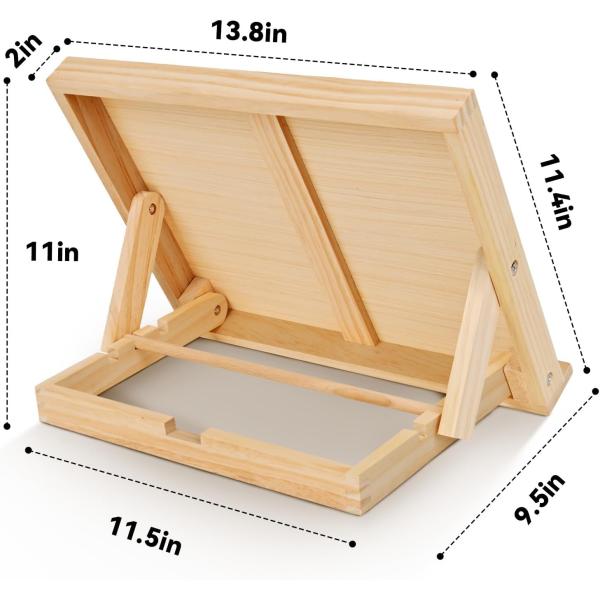Gifts Stores Commercial Buyer Adjustable Angle Wooden Easels for Painting Tabletop Easel Stand