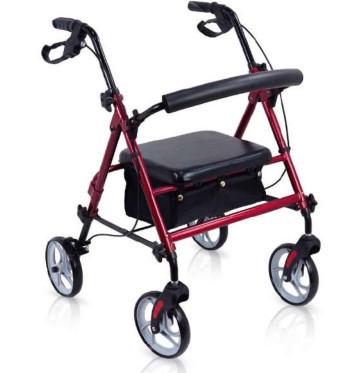 Mobility Aids Medical Rollator Lightweight Steel 4 Wheel Rollator