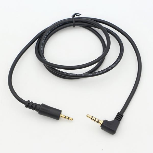 Custom 3 Pole Right Angle 2.5mm TRS to 3.5mm Mono TRRS Aux Stereo Audio Jack Cable