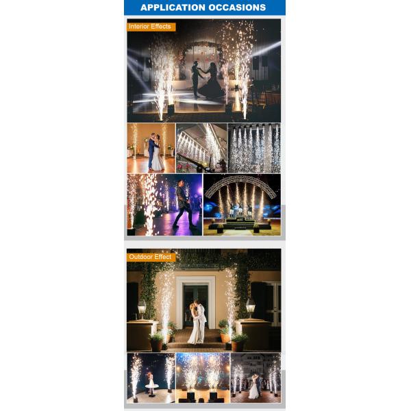 750W Wireless DMX Control Cold Pyro Sparkler Fireworks Fountain Machine For DJ Stage Wedding Party Cold Spark Machine