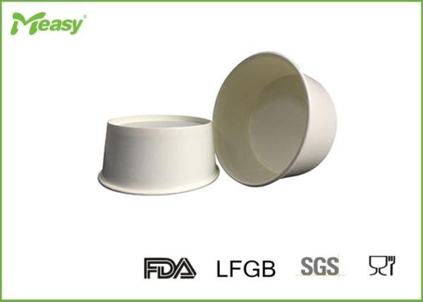 White Blank  colorful eco friendly disposable bowls For Food / Snack / Hot Soup And Ice Cream