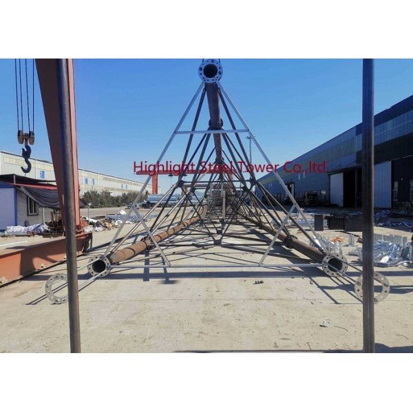 HDG Or Painting Hybrid Lattice Tubular Tower 3 Or 4 Legs 15 Years