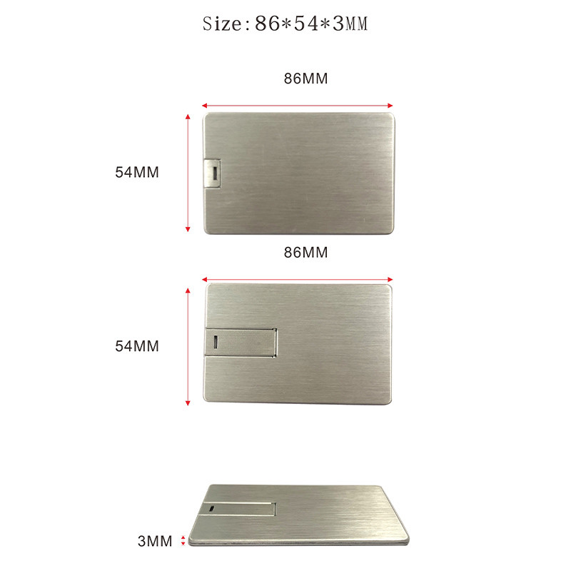 Вспышка UDP привода 16GB 32GB Usb кредитной карточки металла 2,0 откалывает полную память