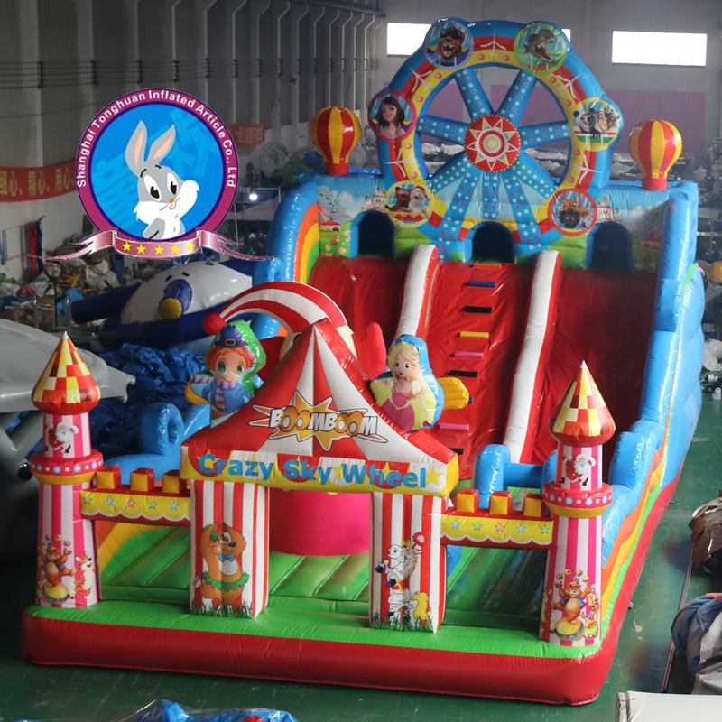 Inflatable Castle Jumping Bouncer Slide Combo Bouncy Castle White Wedding Moon Bounce House with Ball Pit for Kids