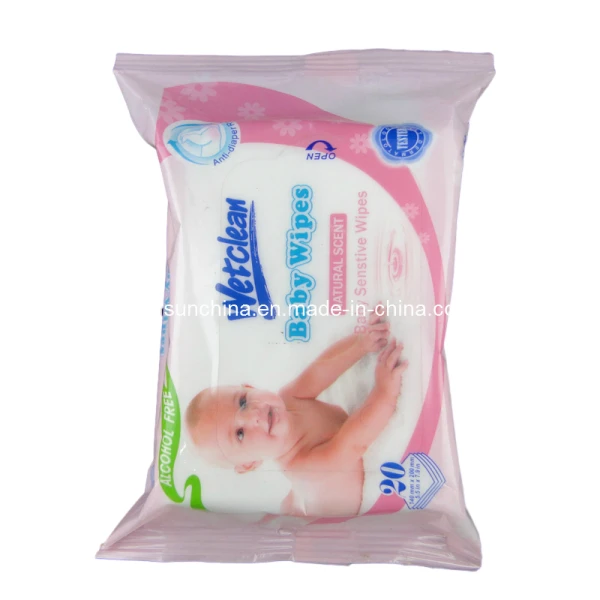 Excellent Moisture Proof Printing Pet/PE Plastic Wet Wipes Bag for Baby