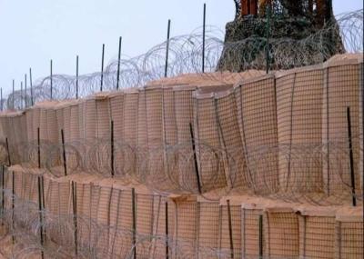 Parede de retenção de aço defensiva da cesta da rocha de HESCO