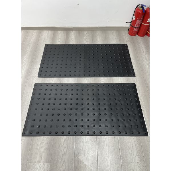 Beijing Roadsafe PVC Adhesive Black Tactile Tiles 60 *120cm / Indicator Mat & Stud Paving for Blind Guidance Indicator