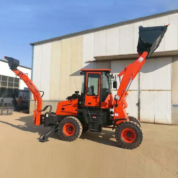 4x4 Wheel Drive 400kg-2.5ton Mini Loader Backhoe Loader para venda com pá de neve