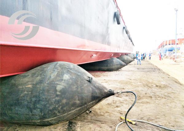 Ship Launching Black Marine Air Bag 2.0*20m Inflatable Rubber Balloons