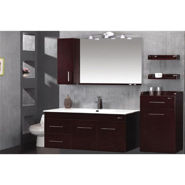 4 Drawers Waterproof Bathroom Vanity Units Double Stainless Steel Faucet