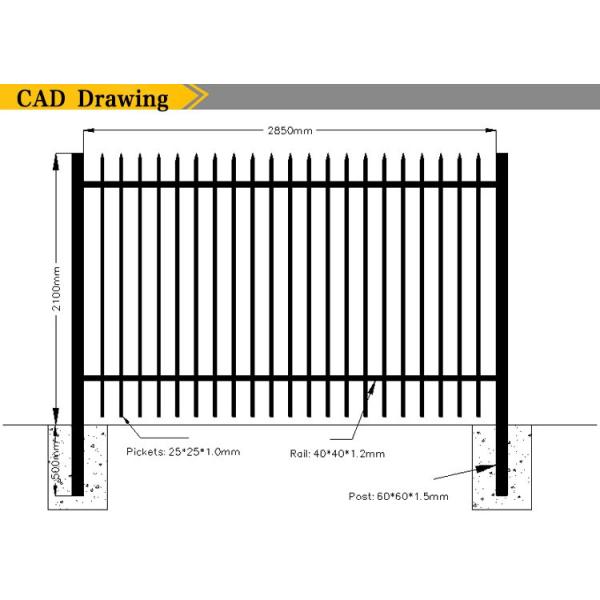Decorative welded steel picket fence,beautiful-garden fence Steel Tubular Fence ,Garrison Fence for sale