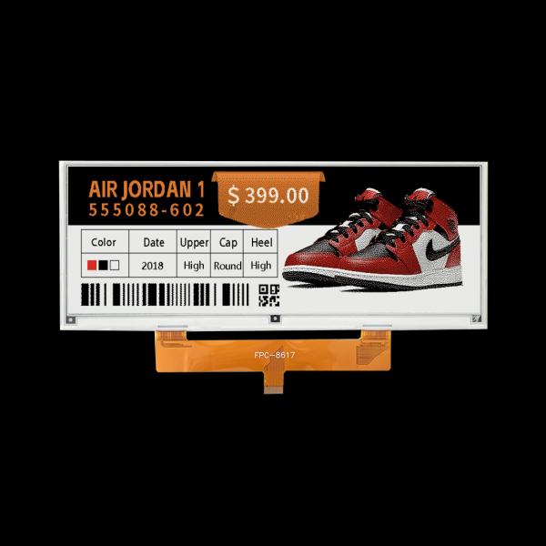 10.85 Inch Long Bar Epaper Display 1360x480 High-Resolution Ultra-Wide E Ink Screen