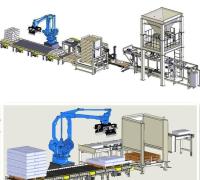 Linha Palletizing de enchimento de peso automática máquina da selagem de embalagem