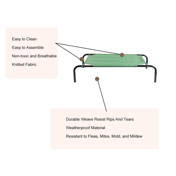 130x80x20cm Durable Travel Outdoor Pet Bed Dog Modern, Scratch Resistant Pet Dog Bed Raised Frame ,Dog Raised Bed Pet