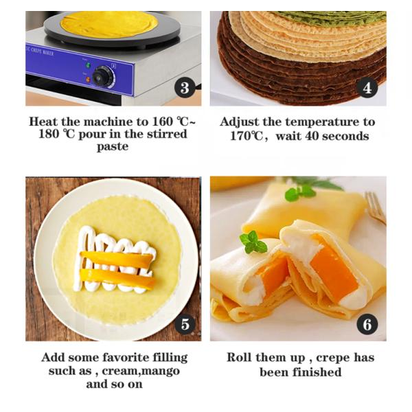 Ресторан 3000 Вт Электрический Крепе-Мастер 16 дюймовый Большой Крепе-Машина с плоской тарелкой гриль