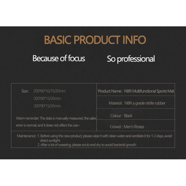 20MM Thick Home Fitness Exercise NBR  Non Slip Yoga Mat For Pilates Gymnastics