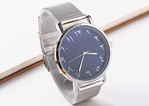 Waterproof Metal Strap Arabic Numerals Watch For Wedding Custom Logo Accepted