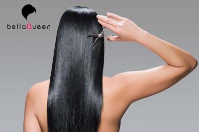 14 o vapor Emaranhado-Livre do cabelo da polegada 6A Remy faz crochê em linha reta tranças com cabelo humano