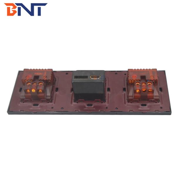 Smart Media Hub With Bluetooth , Multi Function Wall Socket Plates