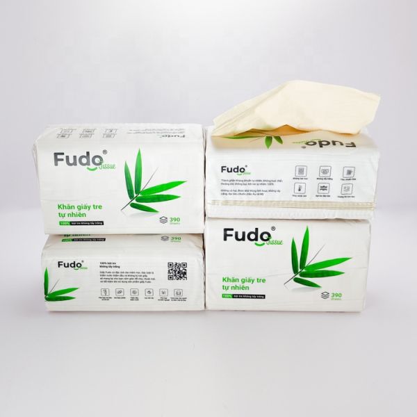 Facial Tissue Wholesale 100% Virgin Bamboo Pulp Custom Paper Tissue 2/3/4 Ply Strong Water Absorption OEM Available for Home Use