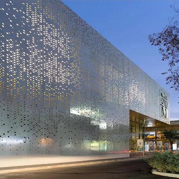 Decorative Composite Curtain Wall Perforated Cladding Panels Aluminum Architectural Insulated Curtain Walls