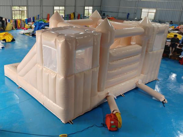 Tarpaulin Inflatable Bounce House Pink Inflatable Event Bouncer com Slide Inflatable Party Combo para Crianças