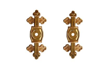 Forma pálida da cruz da decoração da superfície do suporte do caixão do ouro para o parafuso do caixão