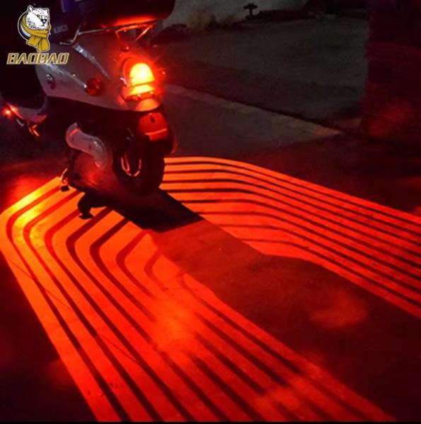 Blue Red White Angel Wing Projection Motorcycle External LED Spotlight