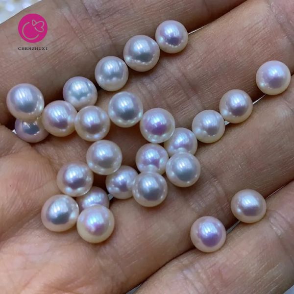 Freshwater Cultured Genuine 7-8mm White Rice Loose Pearl Wholesale for DIY Jewelry