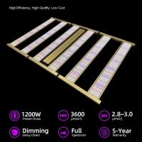 Wide 1200W Full Spectrum LED Grow Light Foldable Commercial With Samsung LM301H LM281B Chips