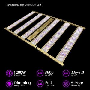 Wide 1200W Full Spectrum LED Grow Light Foldable Commercial With Samsung LM301H