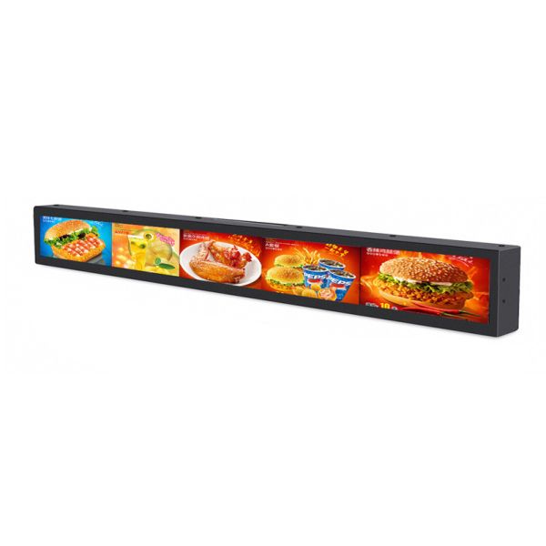 Metal DC 12V 23 Inches Strip 350 Nits Stretched Bar LCD